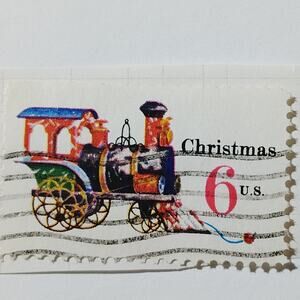 1970 US 6c Christmas Toy Locomotive Contemporary Stamp #1415 Used Cancelled